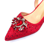 Italian Hollow Design Women's Shoes And Matching Bag