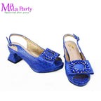 2025 Autumn New Design Specials Italian Women Shoes and Bag Set Comfortable Mid