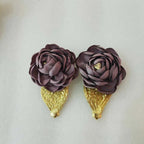 2025 New High Quality African Big Purple Flower Pendant Women Jewelry Set Dubai