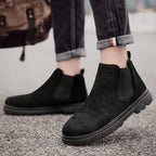 New Winter Boot Casual Shoes for Men Round Toe Slip-on Trendy All-match British