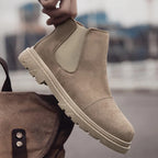 New Winter Boot Casual Shoes for Men Round Toe Slip-on Trendy All-match British