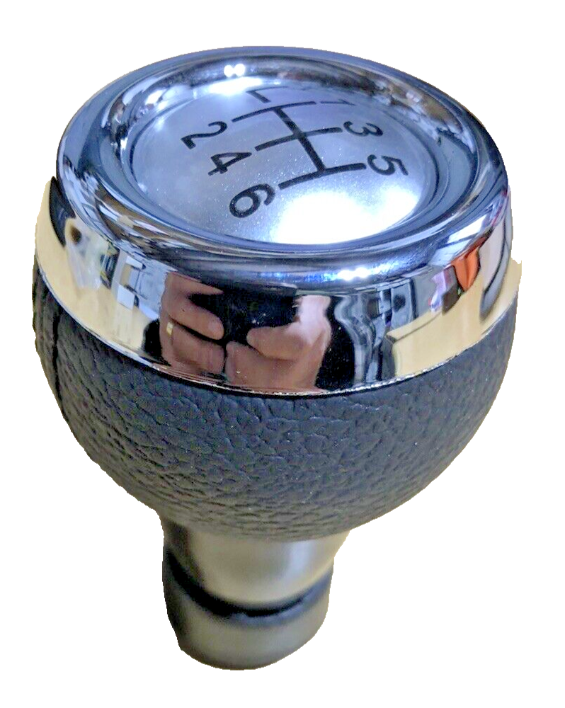 MINI 6 Speed Gear Shift Knob Soft Leather Silver Shift Pattern R55 R56 R57 R60