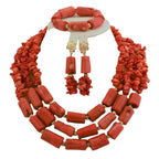 African Wedding Coral Beads Jewelry Set African Beads Jewelry Sets Nigerian