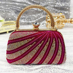 Women's Italian Diamond Studded Shoes and Bag Matching Set