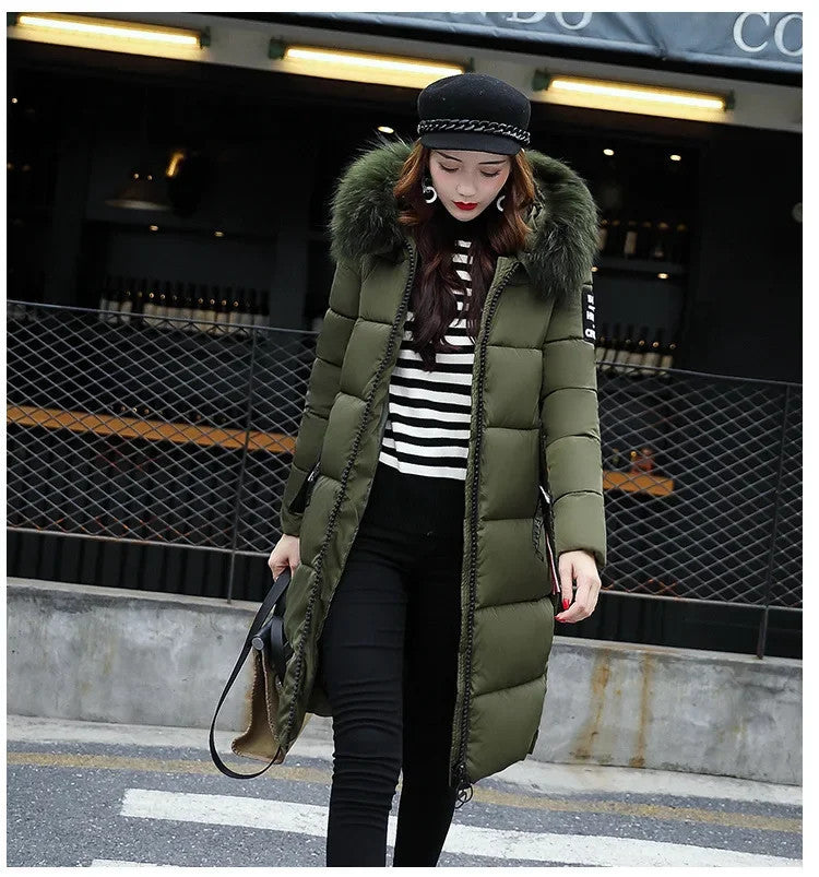 Women's Long down Hooded Jacket