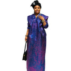 African Dress for Women Plus Si ze Embroidery Weddi ng Guest Long Maxi Dress