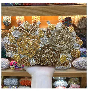 Women's Crystal Clutches Cocktail Purse
