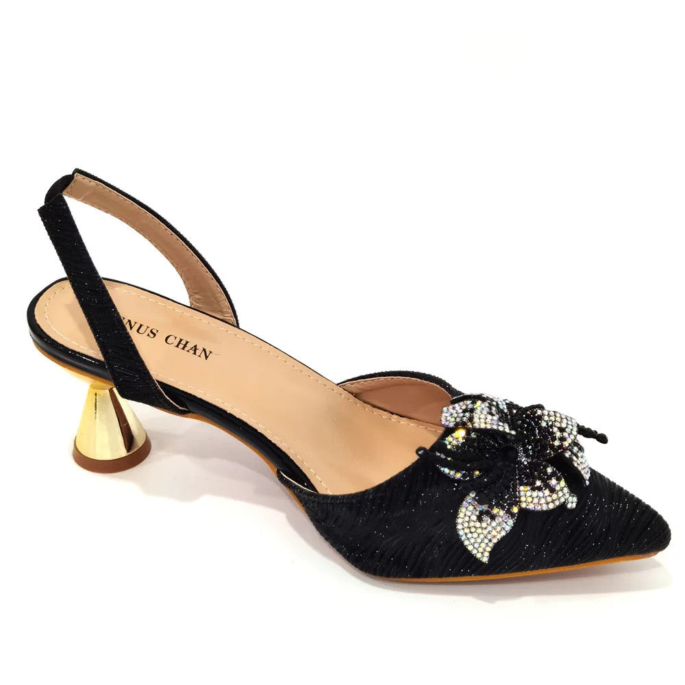 FASHION SHOE Sandals Women 2022 High Heels sexy Green Color Rhinestone Flowers