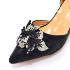 FASHION SHOE Sandals Women 2022 High Heels sexy Green Color Rhinestone Flowers