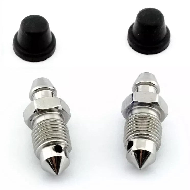 Subaru Impreza WRX STI Brembo Multi-Piston Brake Caliper Bleed Screw M10x1 x2 with Dust Caps