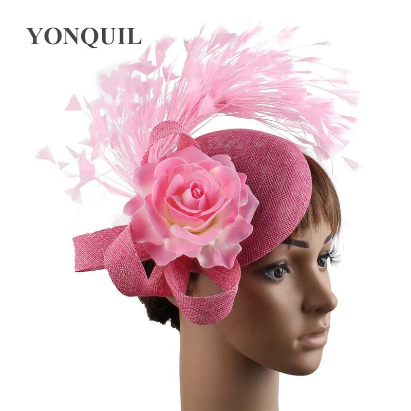 Yellow Fashion Hat Fedora Formal Dress Church Fascinators Hat Headband Party