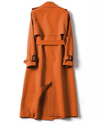 Long Sleeve Trench Coat For Women Office Long Outerwears Jacket