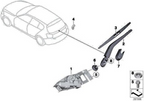 BMW Rear Windscreen Window Wiper Arm Cover Cap For 1 Series F20 F21 61617274157