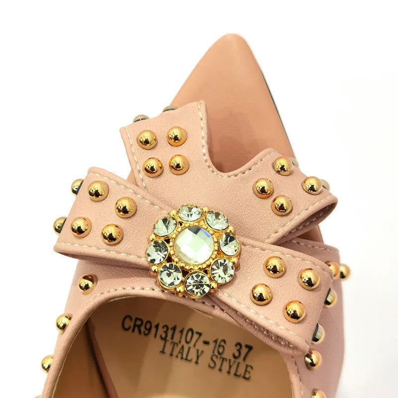 2022 Rivet Style Women Shoes and Bag to Match in Color matching High Quality