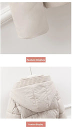 Women's Padded Cotton Thick Winter Coat with Hoodie