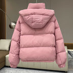 Winter Jacket Women Parkas 2024 New Short Hooded Cotton Padded Jacket Casual