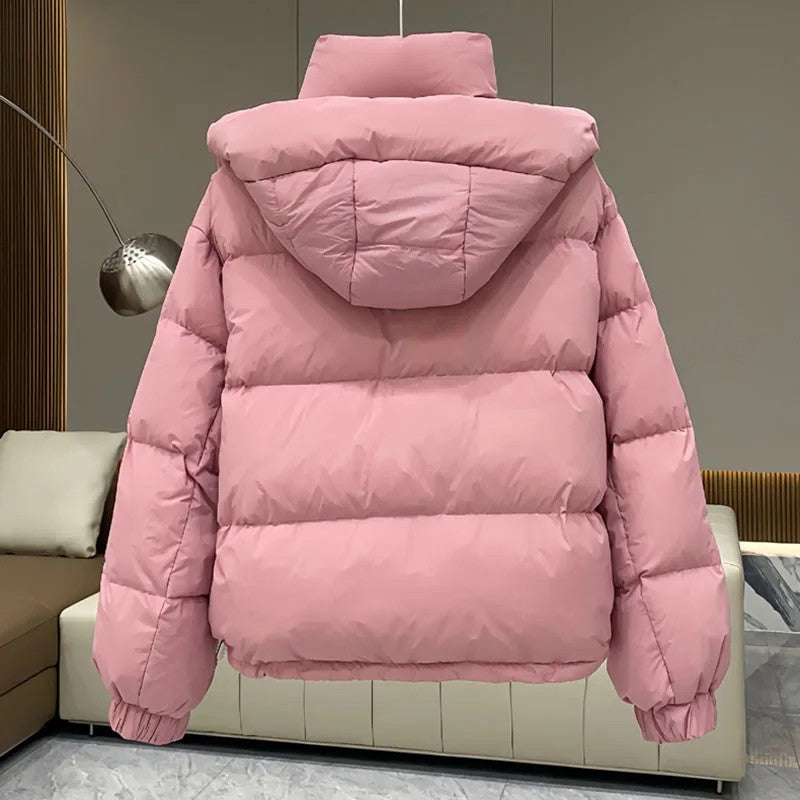 Winter Jacket Women Parkas 2024 New Short Hooded Cotton Padded Jacket Casual