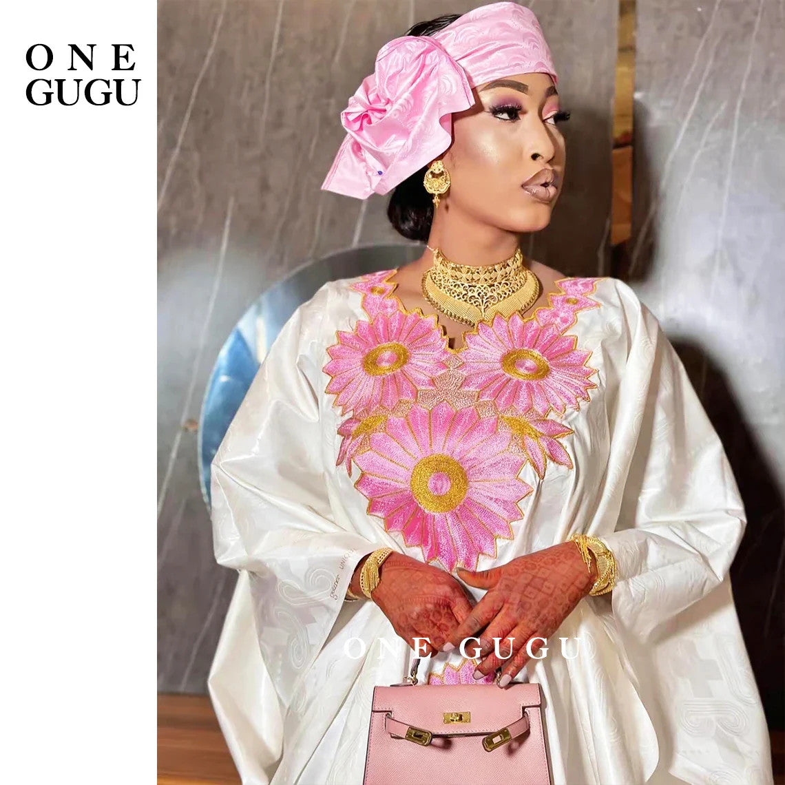 First Quality African Boubou Dress With Scarf Nigerian Traditional Dashiki