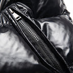 High Quality Outdoor Windproof Hooded Shiny Down Mens Jackets