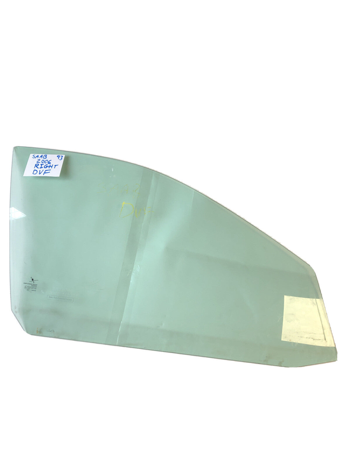 Saab 93 2006  Right Front Window Glass