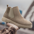 New Winter Boot Casual Shoes for Men Round Toe Slip-on Trendy All-match British