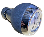 MINI 6 Speed Gear Shift Knob Soft Leather Silver Shift Pattern R55 R56 R57 R60