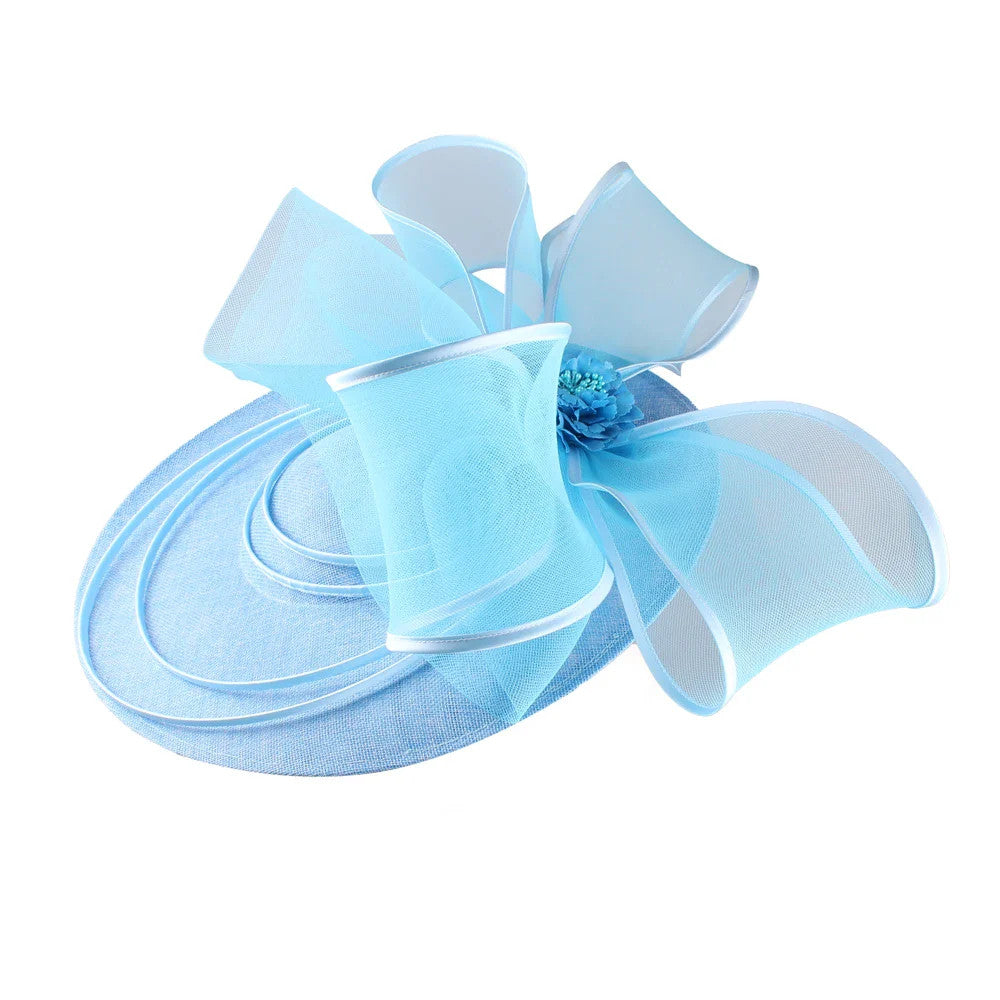 Elegant Wedding Big Size Fascinator Hat Women Flower Multimodal Hair Top Clips