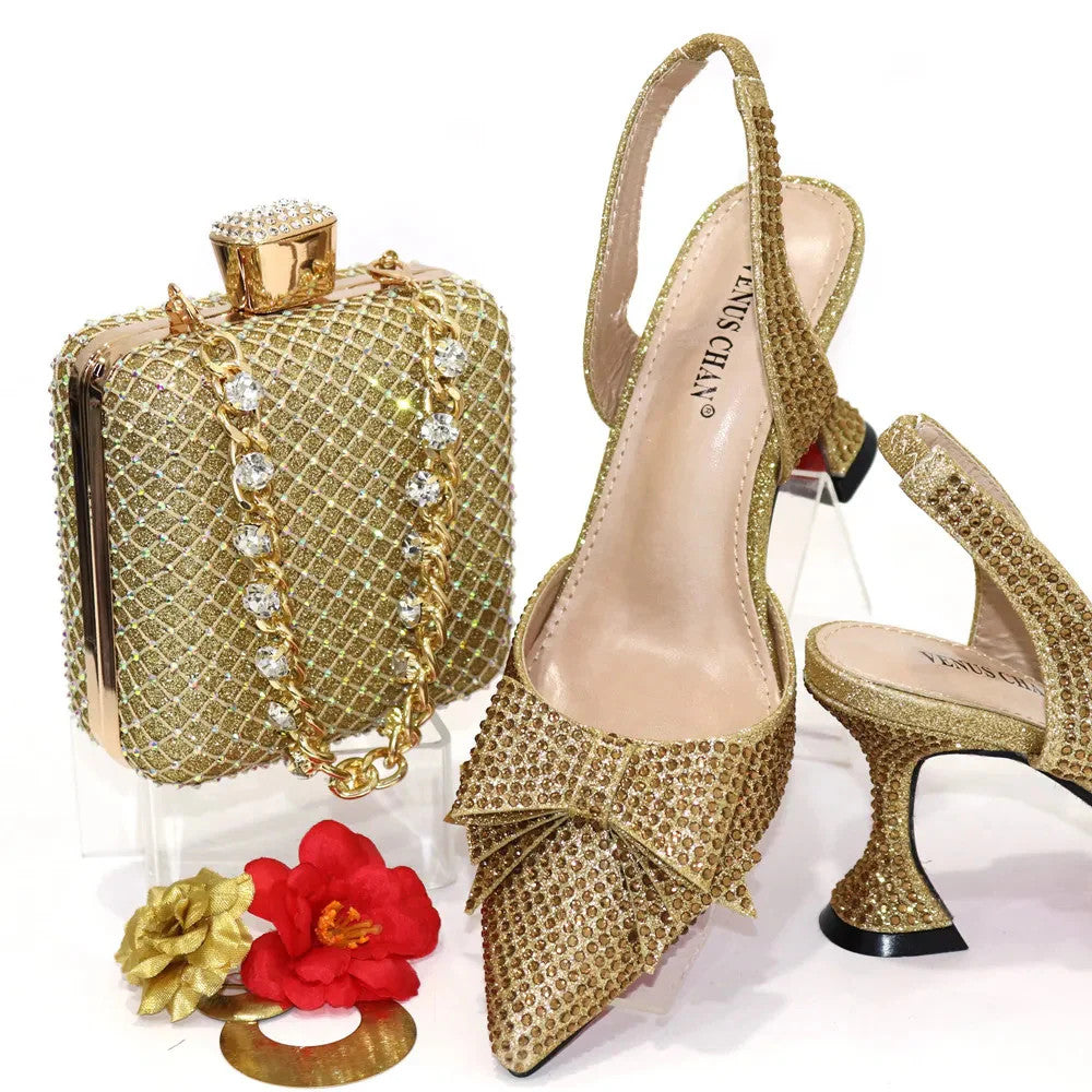 Women's Italian Shoes and Bag Set