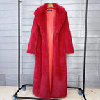 Women's Fashionable Long Fur Coat for Winter