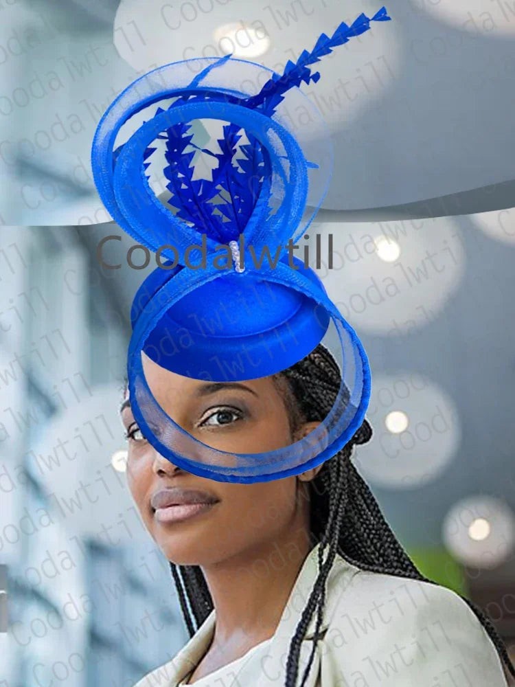 Ladies Royal Ascot Chapeau Cap Wedding Fascinator Hat Headpiece Women Church
