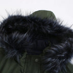 Double Sided Women's winter Thick Detachable Zipper Parka Jacket