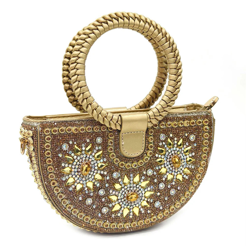 2024 Nigerian Design Evening Party Shoes And Bag Set Lucky Star Bag With