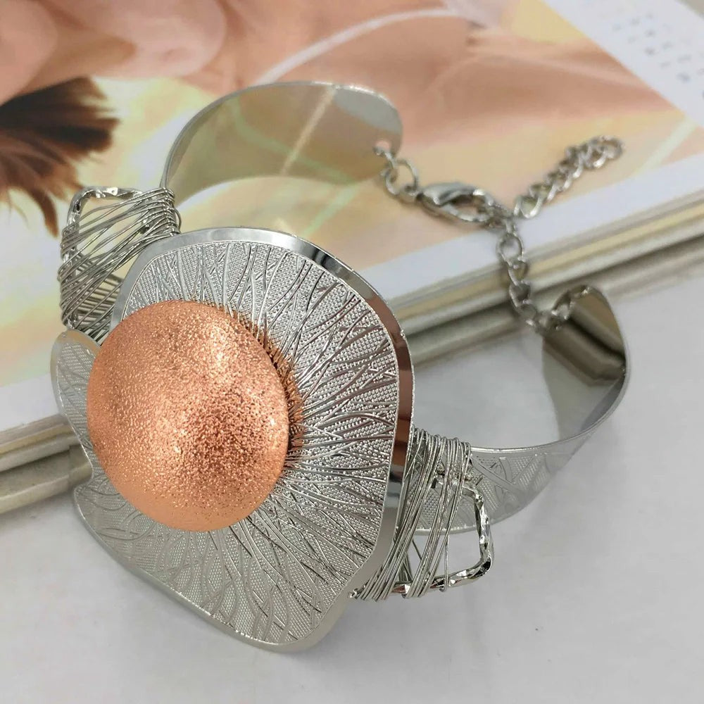 Fashion Dubai Gold-Plated Jewelry Set Simple Style African Necklace All Copper