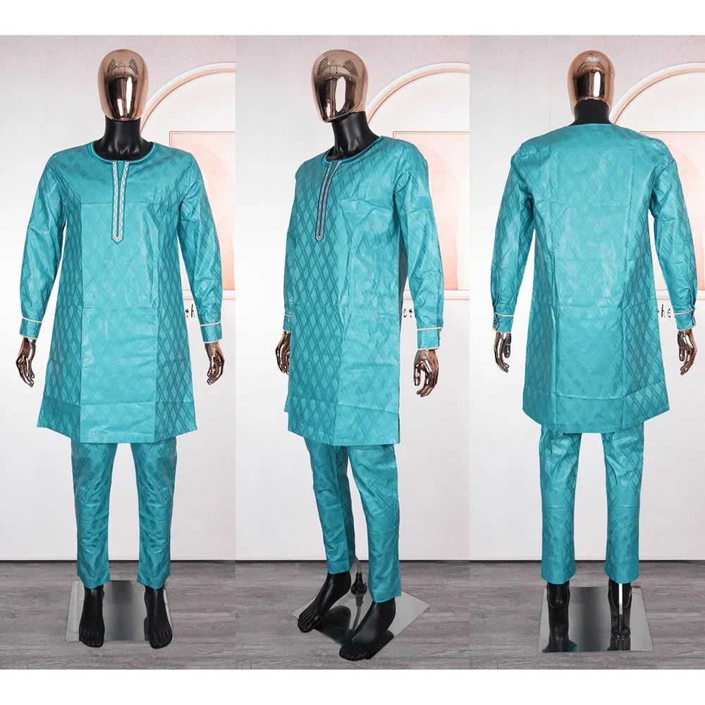 Elegant African Dresses for Women Traditional Bazin Embroidery Wedding Party