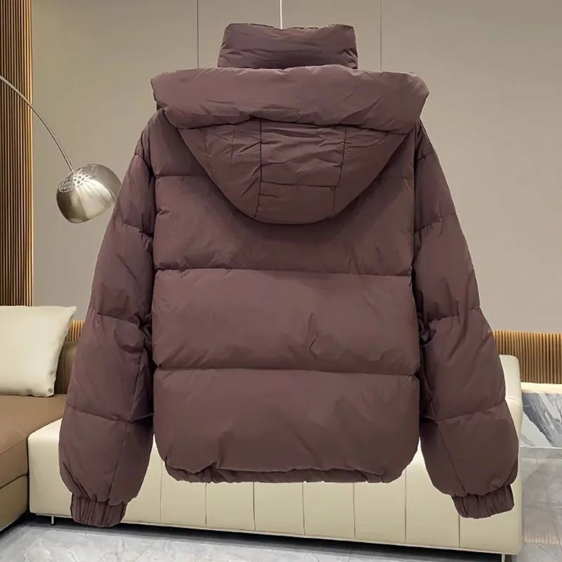 Winter Jacket Women Parkas 2024 New Short Hooded Cotton Padded Jacket Casual