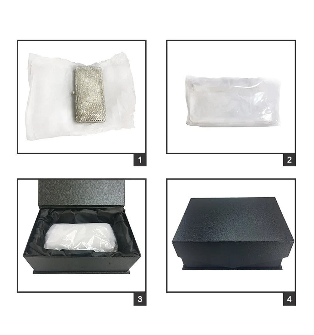 Luxury Women Evening Bag Party Crystal Clutches Purses
