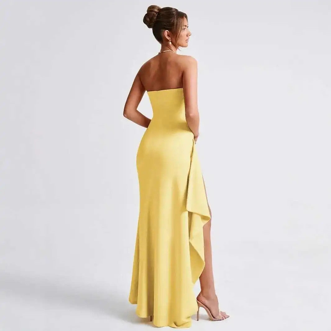 Giyu Sexy Club Evening Party Dresses Women 2025 Summer Slash Neck Backless