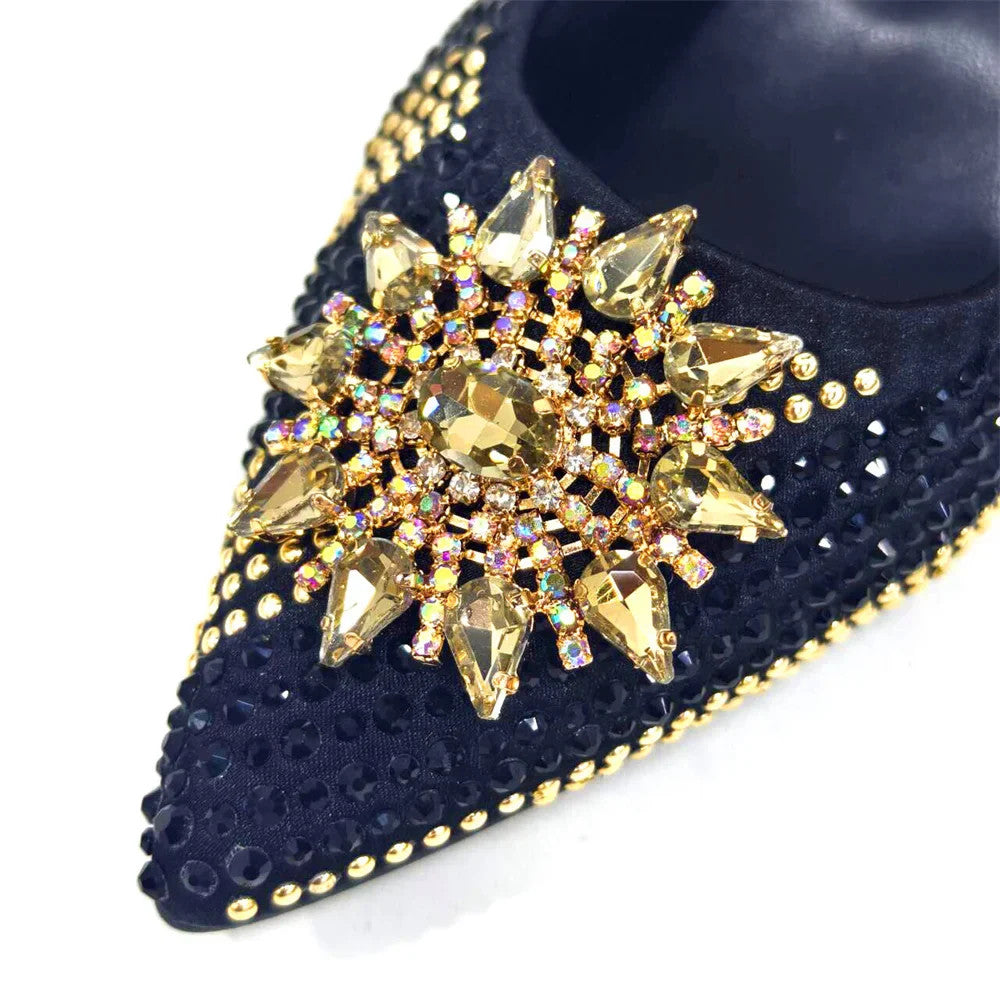 2024 Nigerian Design Evening Party Shoes And Bag Set Lucky Star Bag With
