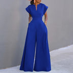 ZANZEA Summer Overalls Women 2024 Elegant Jumpsuits Holiday Casual Short Sleeve