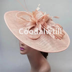 Royal Ascot Big Fascinator Hat Women Kentucky Derby Feather Large Hat