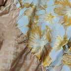 Gold Line African Women Brocade Boubou Dress Party Dashiki Embroidery With