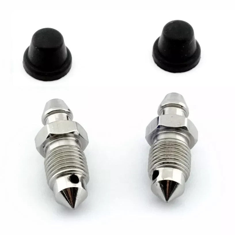 Skoda Fabia & Roomster Brake Caliper Bleed Screws M8x1.25 x2 with Dust Caps — up to 2014