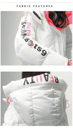 Women's Glossy Waterproof Thick Loose Outerwear Warm Parka Snow Down Jacket