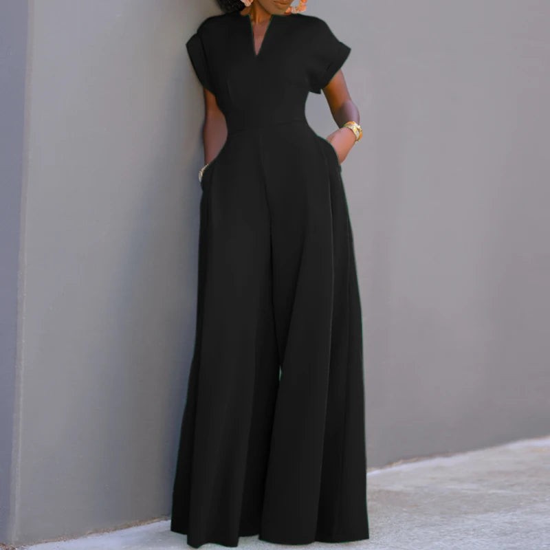 ZANZEA Summer Overalls Women 2024 Elegant Jumpsuits Holiday Casual Short Sleeve