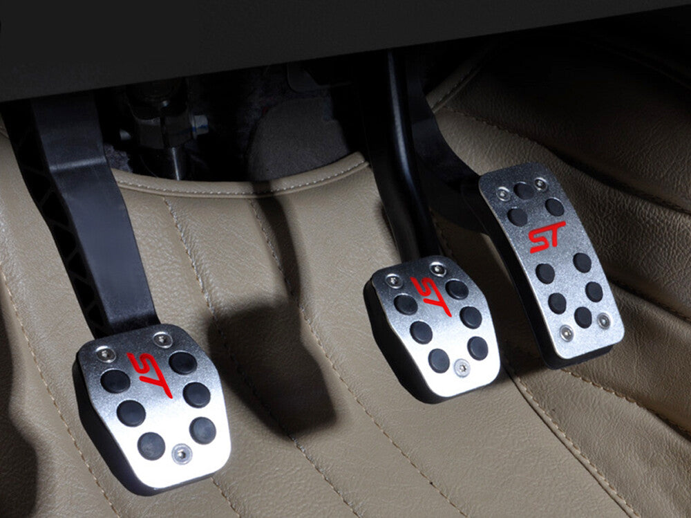 FORD Kuga ST Alloy Brake Clutch Accelerator Pedal covers # MK2 & MK3 Black Logo
