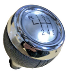 MINI 6 Speed Gear Shift Knob Soft Leather Silver Shift Pattern R55 R56 R57 R60