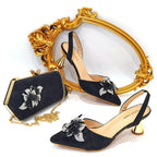 FASHION SHOE Sandals Women 2022 High Heels sexy Green Color Rhinestone Flowers