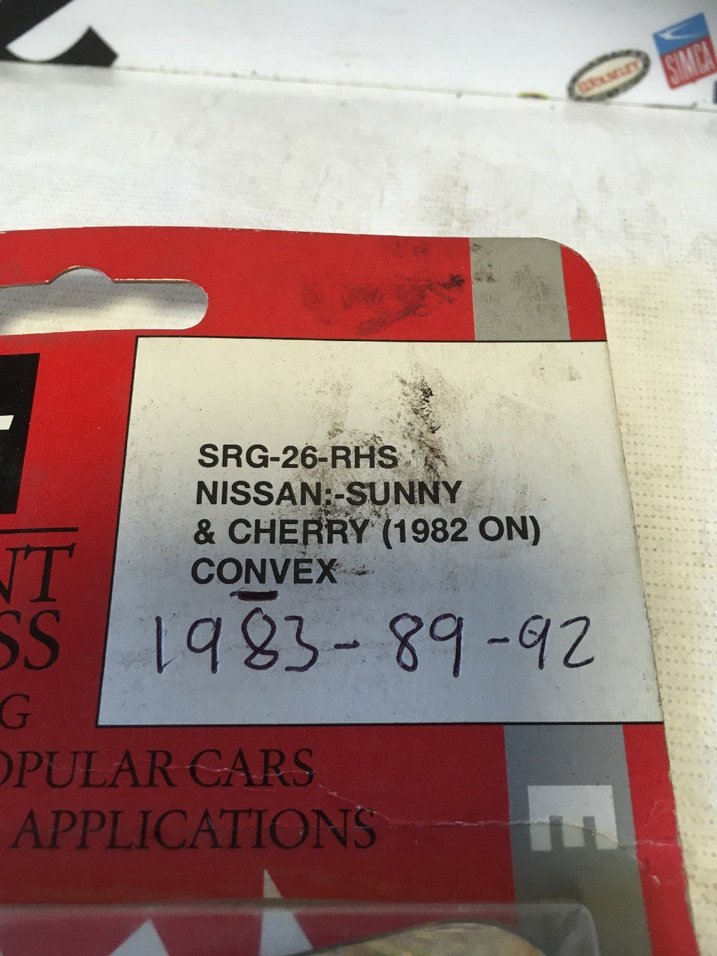 Nissan Sunny Cherry 83-89 Right Side Replacement Door Wing Mirror glass