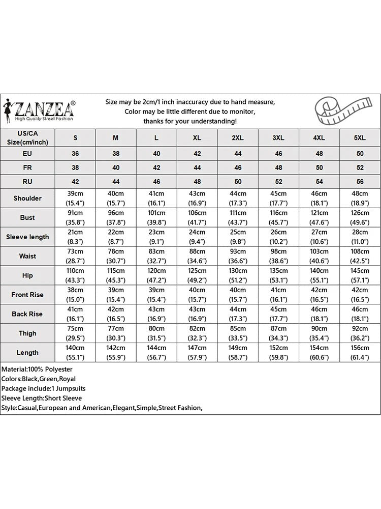 ZANZEA Summer Overalls Women 2024 Elegant Jumpsuits Holiday Casual Short Sleeve