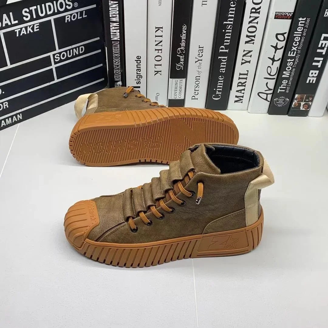 Men Boots Increased Lace-up Casual Quality Outdoor Boots